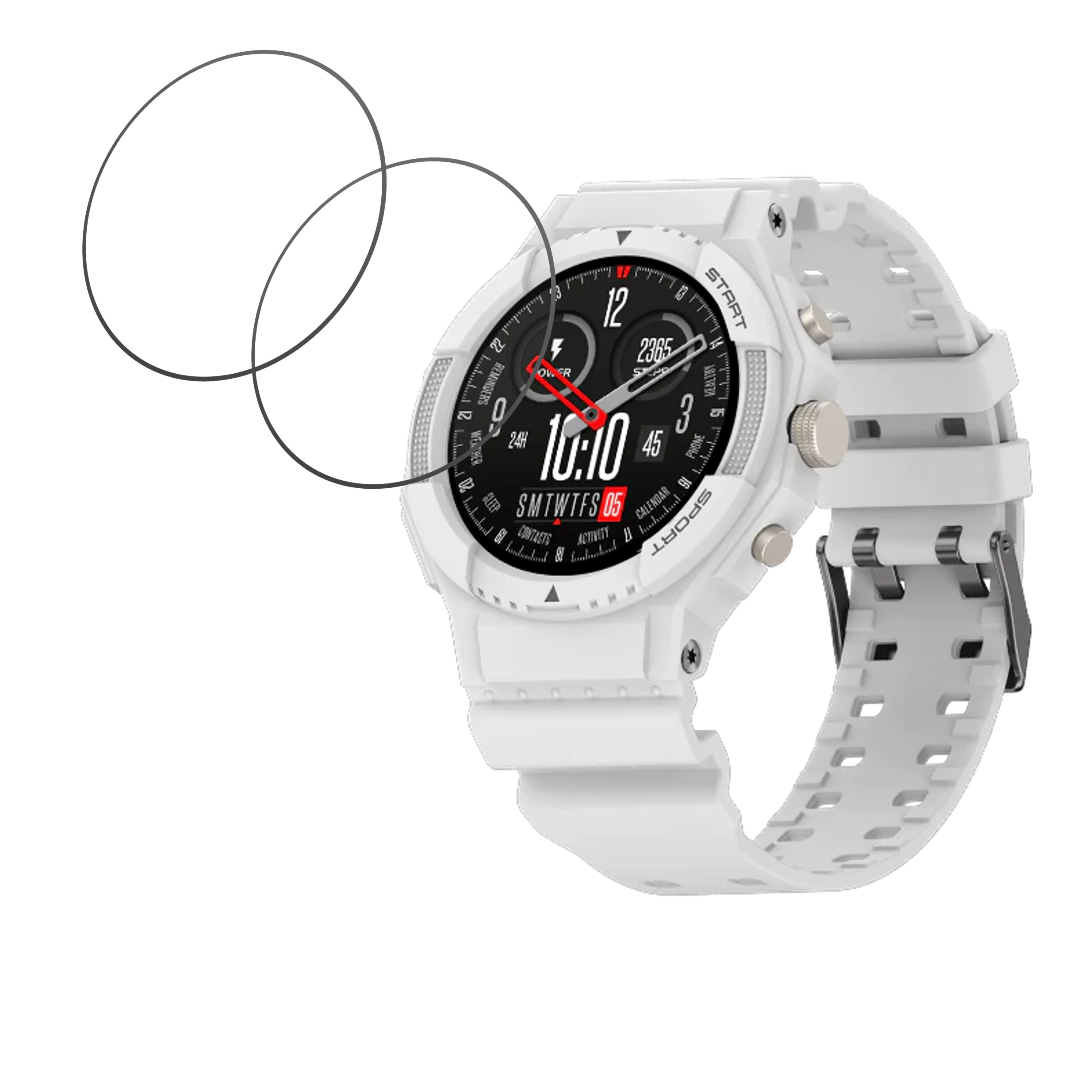 Fire Boltt Quest Compatible Smartwatch Screen Protector (Pack of 02)